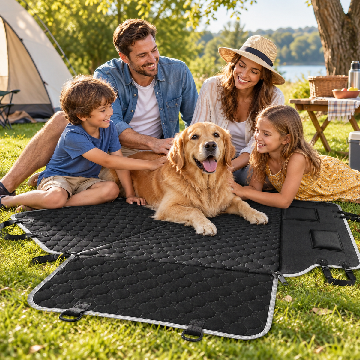LuxifyUs 4-in-1 Waterproof Dog Car Seat Hammock