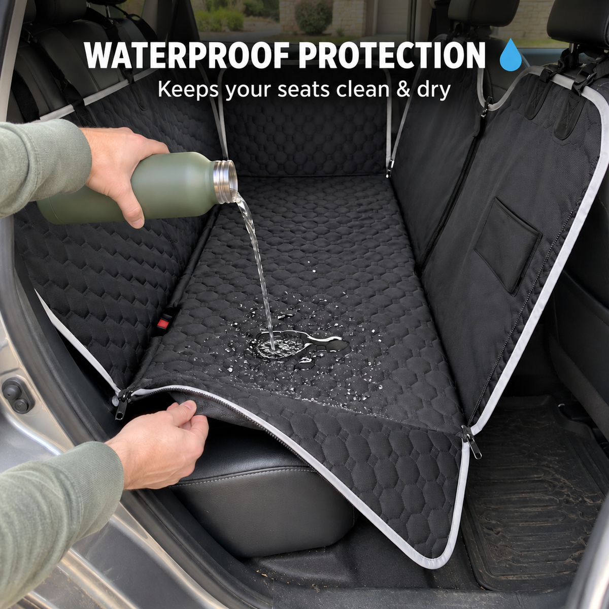 LuxifyUs 4-in-1 Waterproof Dog Car Seat Hammock