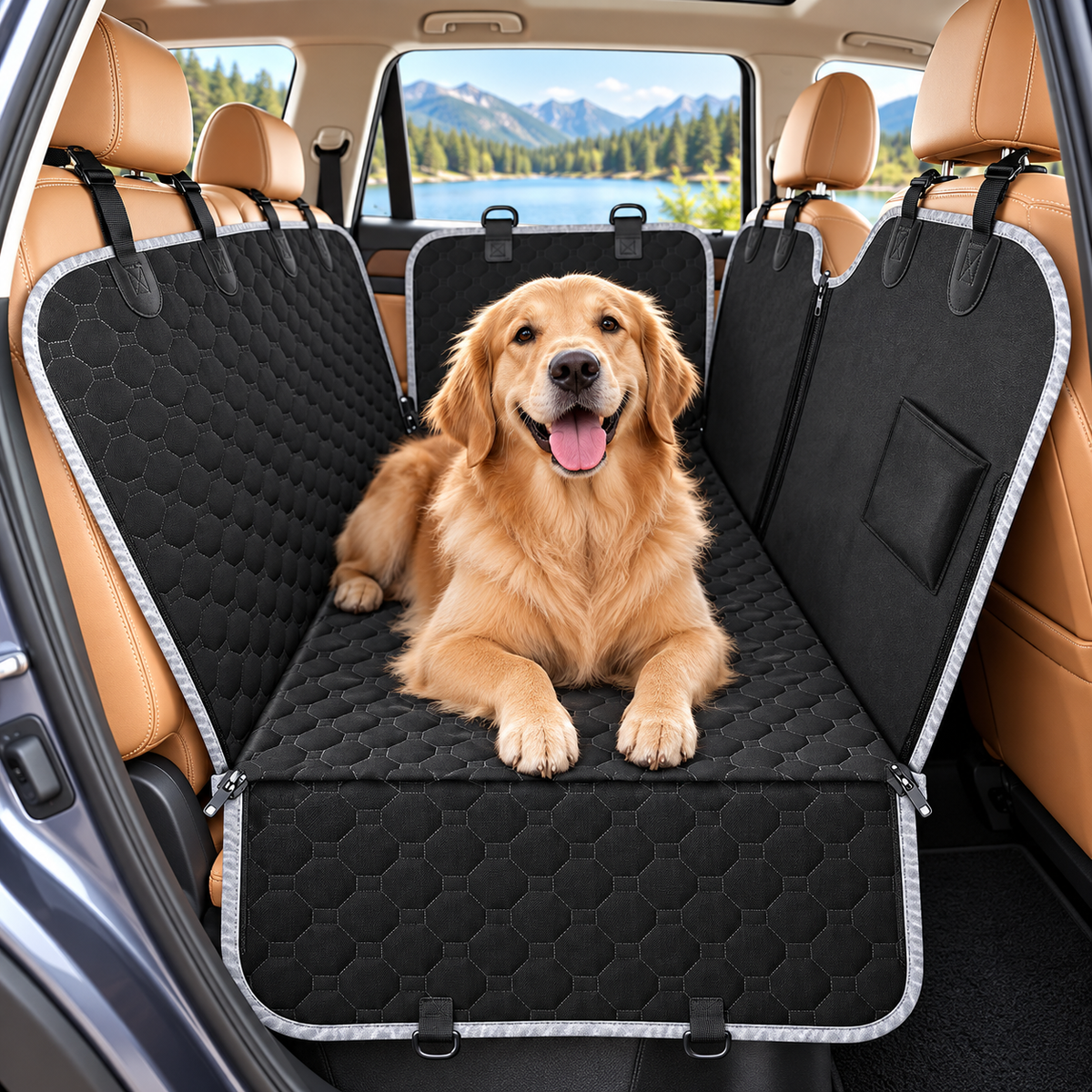 LuxifyUs 4-in-1 Waterproof Dog Car Seat Hammock