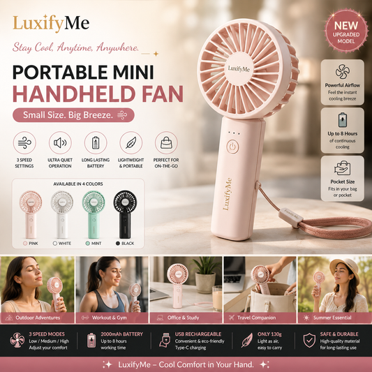 LuxifyUs Portable Mini Handheld Fan